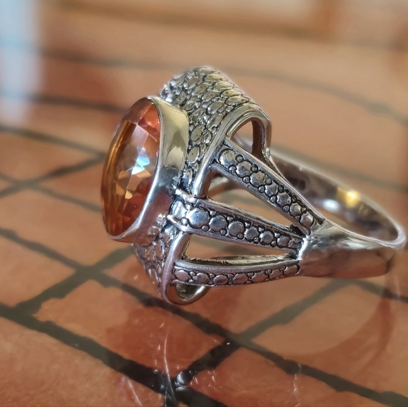 Nicky Butler 925 Sterling Silver Honey Quartz Designer Signed Ring NB Size 8 NWT - Picture 12 of 16